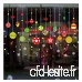 Boule de couleur de Noël ornements Sticker mural Chambre à coucher salon Fenêtre en verre pour la décoration de la maison art Stickers fond d'écran Noël - B07VHMZWJZ